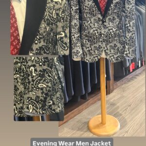 Evening Wear Men Jacket - Royal Blue Floral Embroidery