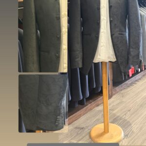 Evening Wear Men Jacket - Silver Grey Micro-Check