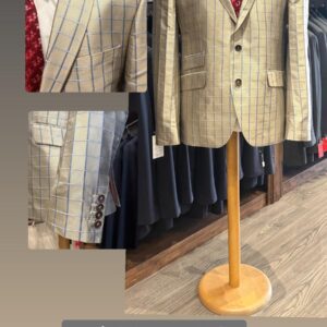 Evening Wear Men Jacket - Champagne Windowpane Check
